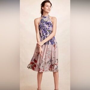 Anthropologie Halter Neck Dress